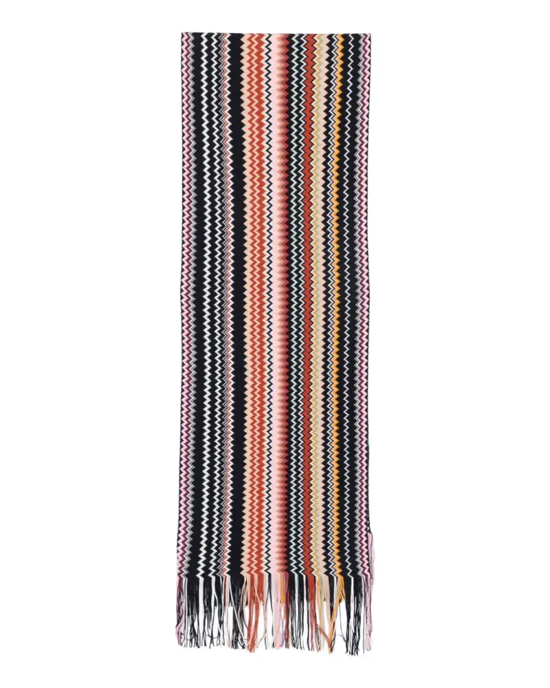 Missoni Schal mit Zickzackmuster - Schwarz Schwarz