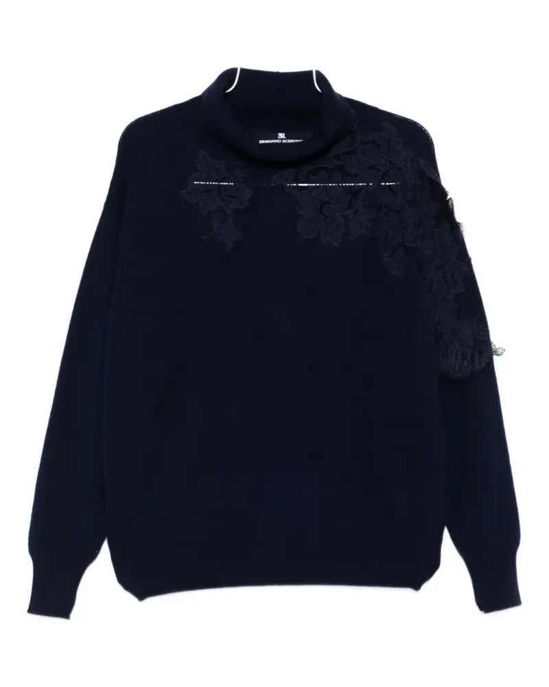 Ermanno Scervino lace appliqué sweater - Blau Blau