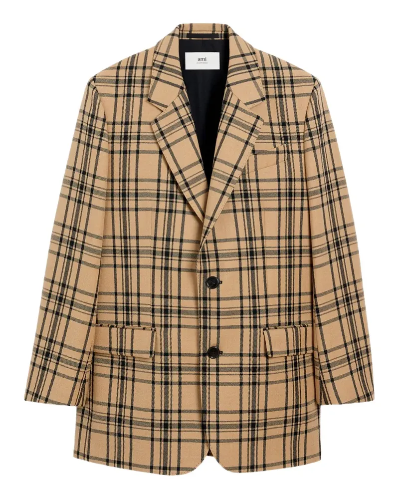 AMI Paris Karierte Jacke - Braun Braun