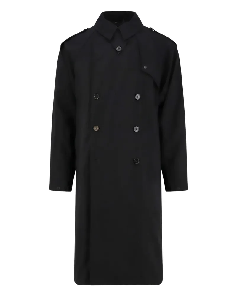 Paltò Doppelreihiger Mantel - Schwarz Schwarz