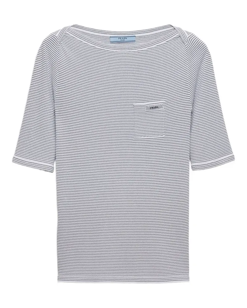 Prada Pullover mit U-Ausschnitt - Blau Blau