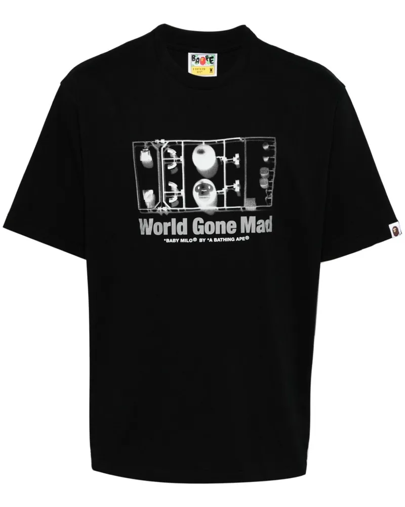 BAPE T-Shirt mit grafischem Print - Schwarz Schwarz