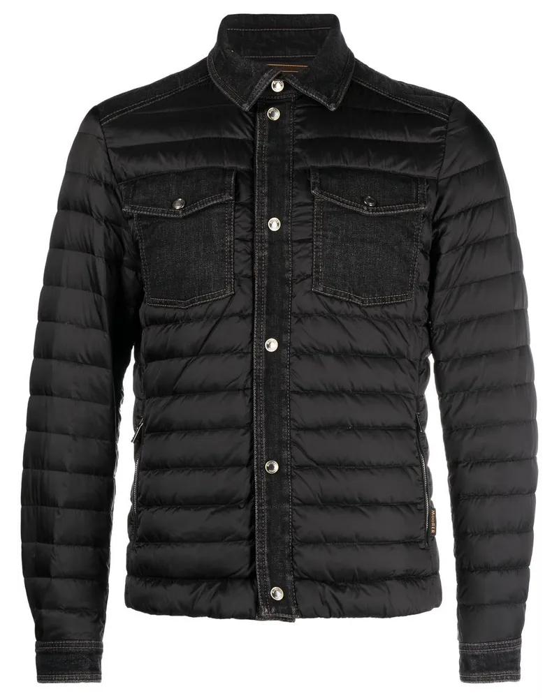 MOORER Gesteppte Mougi Daunenjacke - Schwarz Schwarz