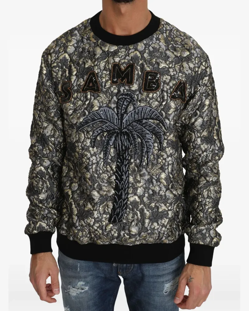 Dolce & Gabbana Samba floral-jacquard sweatshirt - Grau Grau