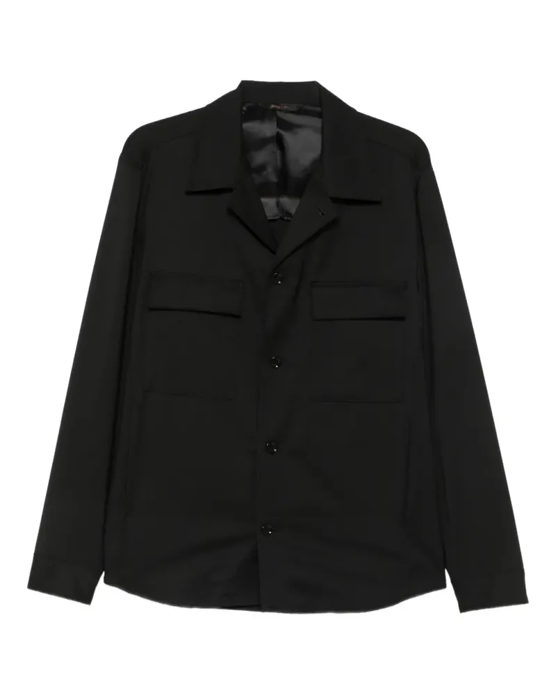 Briglia 1949 Hemdjacke mit Klappentasche - Schwarz Schwarz