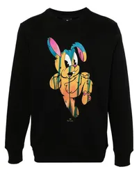 Paul Smith Sweatshirt mit Painted Bunny-Print Schwarz