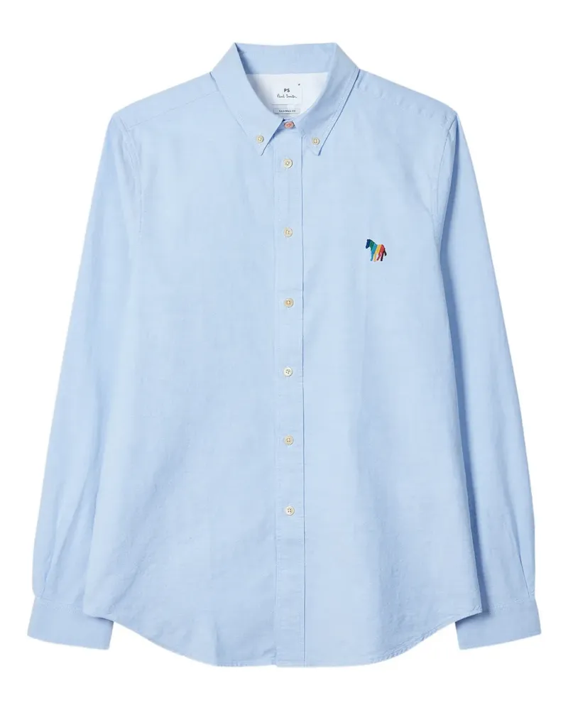 Paul Smith embroidered-detail shirt - Blau Blau