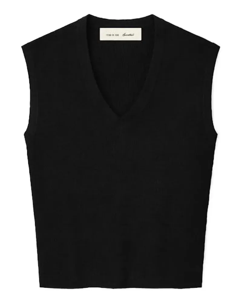 Fear of God rib-knit V-neck cropped tank top - Schwarz Schwarz