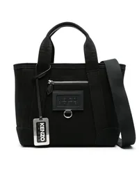 Kenzo Canvas-Shopper mit Logo-Schild Schwarz