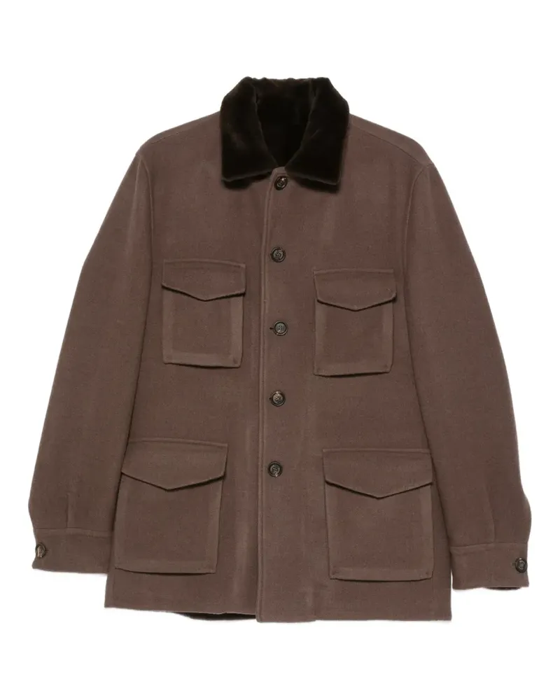 Eleventy Jacke mit vier Taschen - Braun Braun