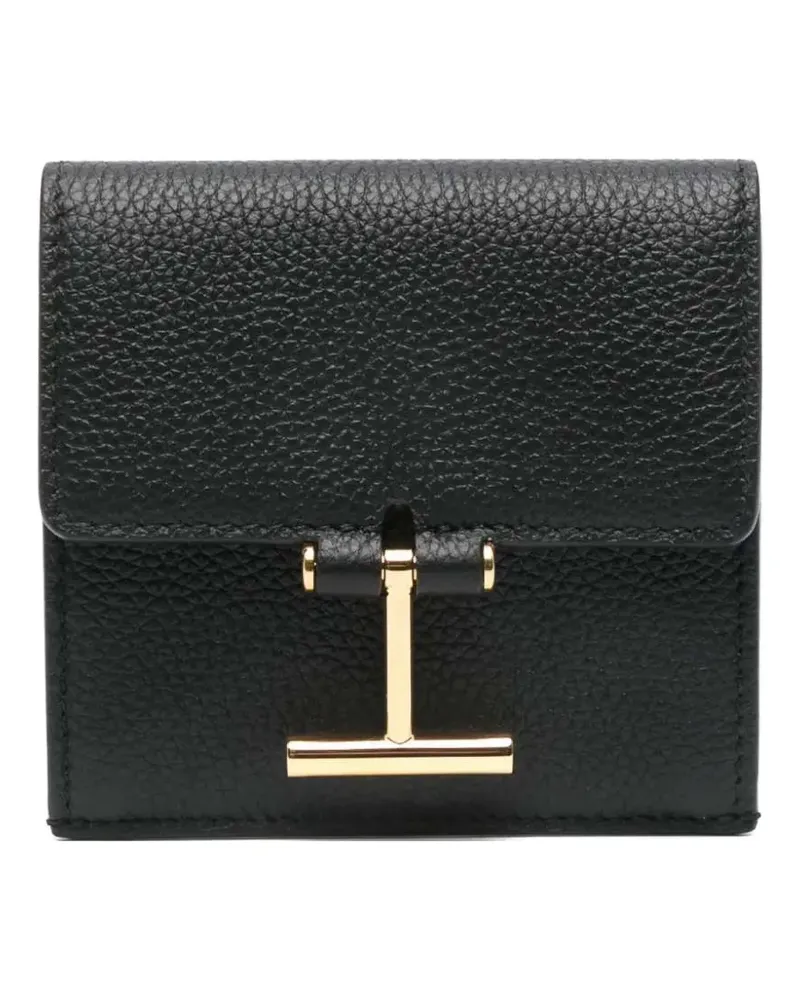Tom Ford logo-detail snap-button wallet - Schwarz Schwarz