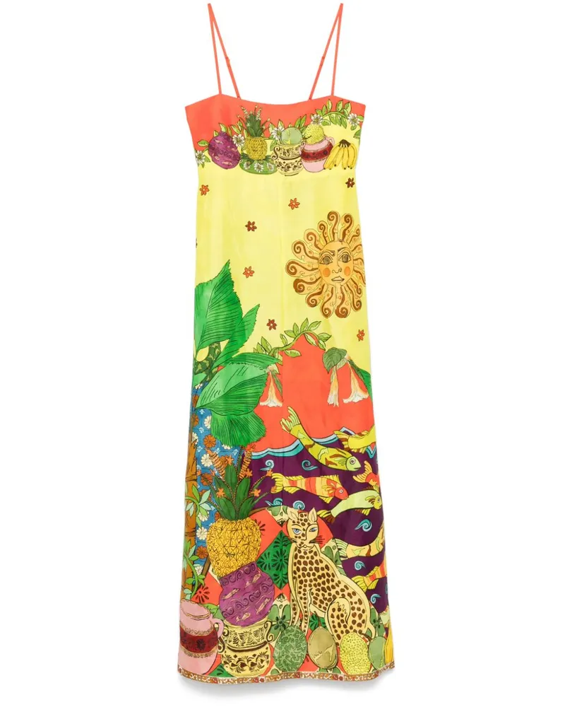 ALEMAIS Tiger Day Maxikleid - Gelb Gelb