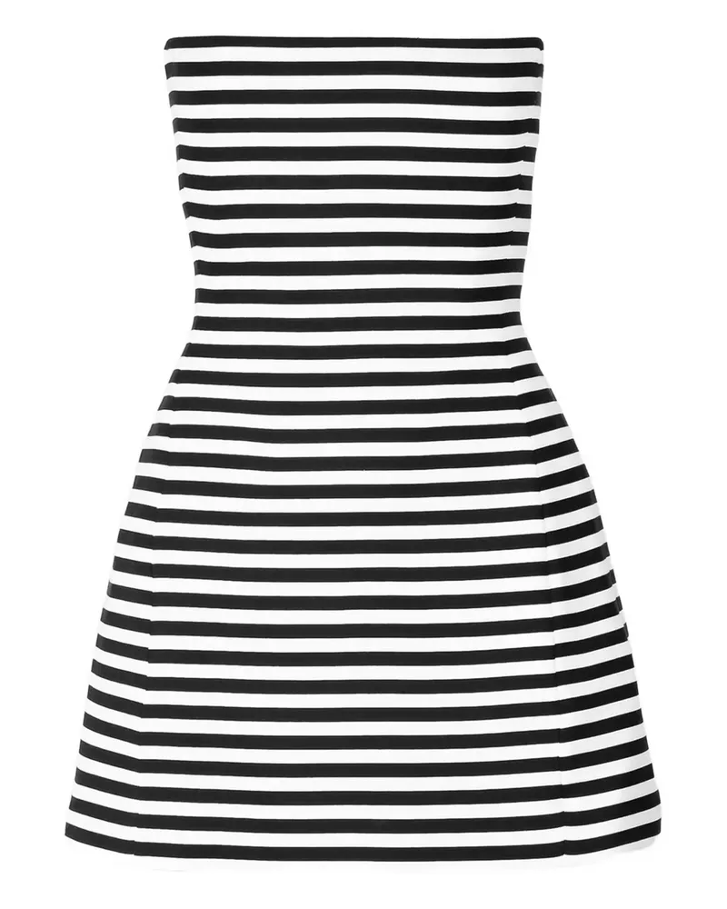 Ioana Ciolacu Schulterfreies Kleid mit Streifen - Weiß Weiß