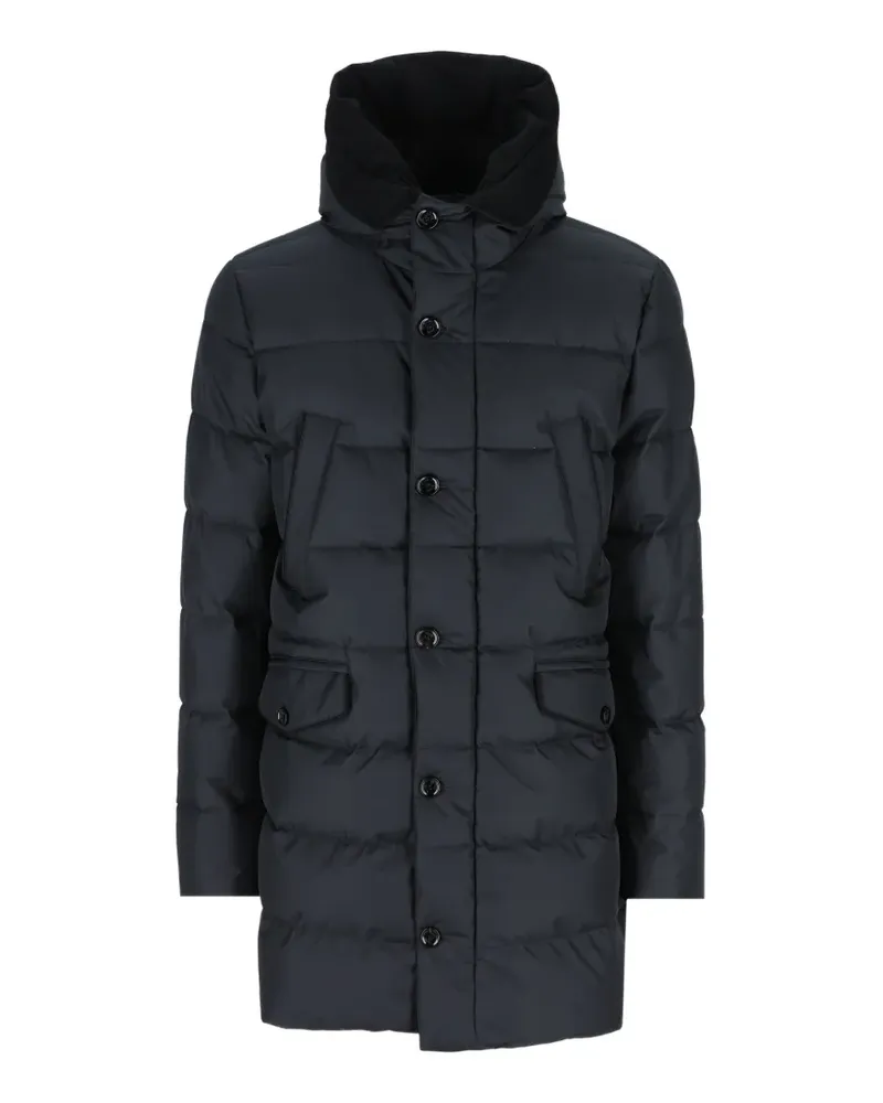 MOORER quilted hooded coat - Blau Blau