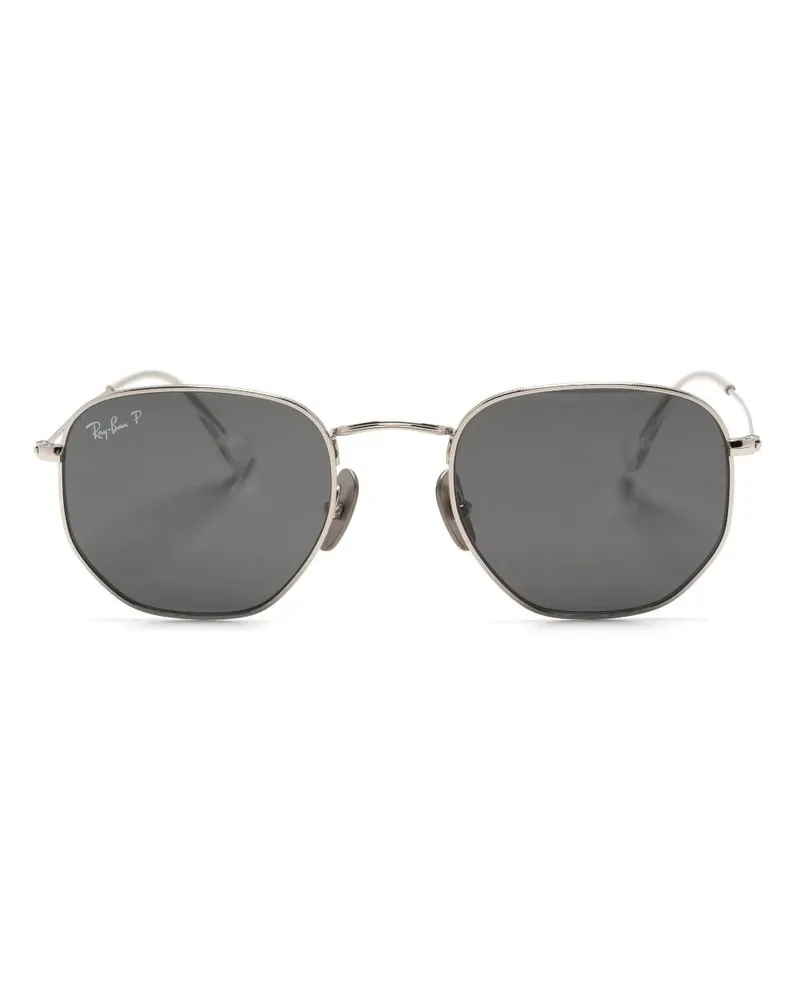 Ray Ban Sechseckige RB8148 Sonnenbrille - Silber Silber