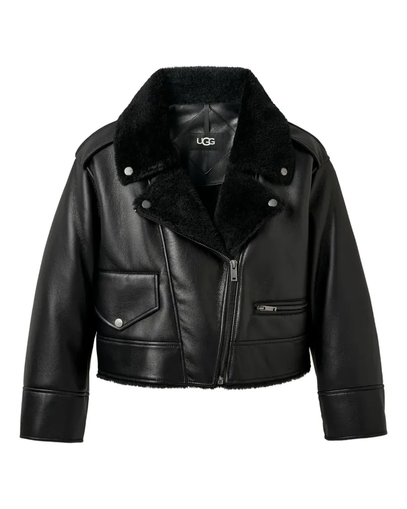 UGG zip-up moto jacket - Schwarz Schwarz