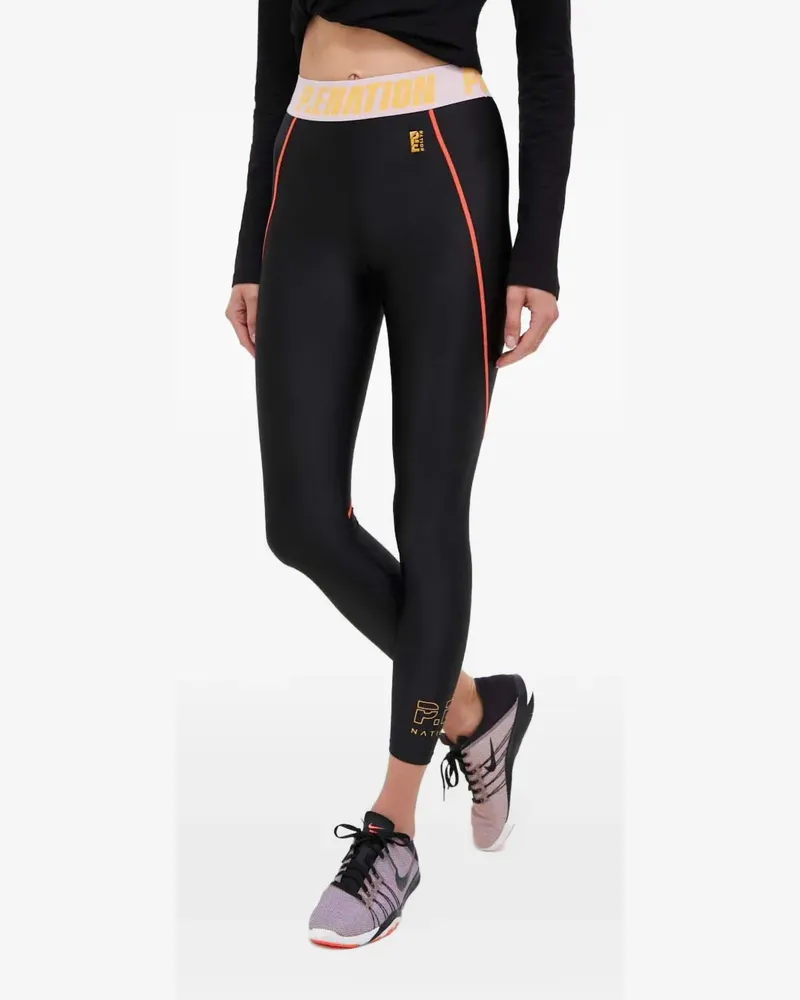 P.E. NATION logo waistband leggings - Schwarz Schwarz