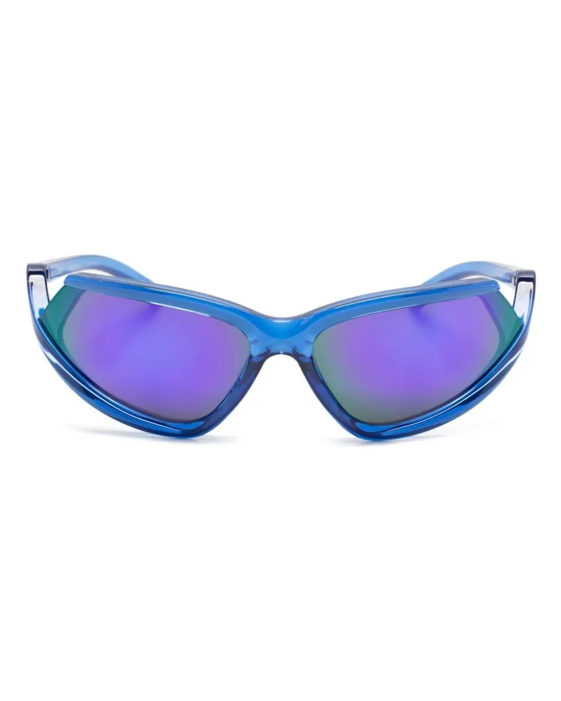Balenciaga Verspiegelte Sonnenbrille mit Shield-Gestell - Blau Blau