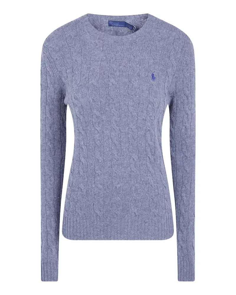 Ralph Lauren Pullover mit Zopfmuster und Logo-Stickerei - Grau Grau