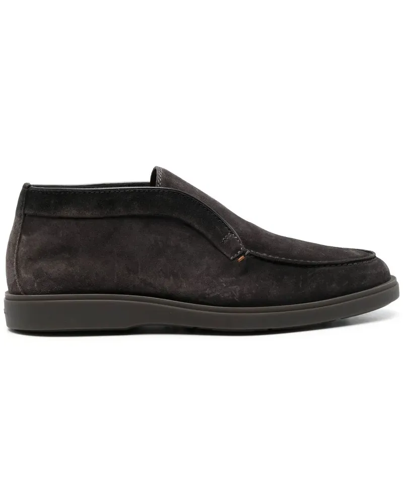 Santoni Slip-On-Boots aus Wildleder - Braun Braun