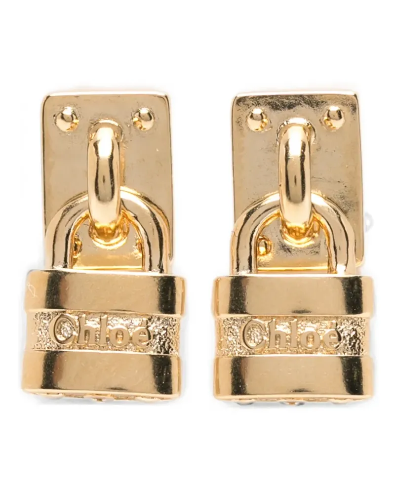 Chloé Nini Paddington padlock-detail earrings - Gold Gold