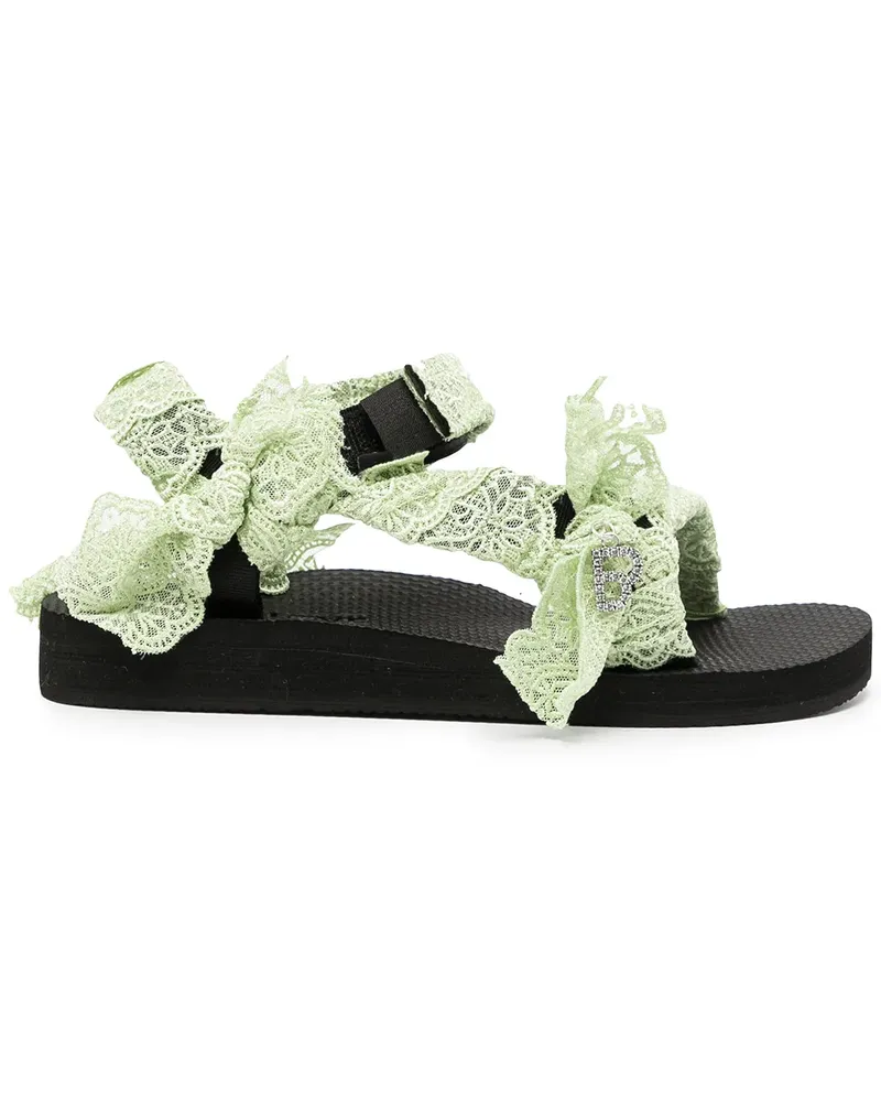 BAPE Flache Trekky Sandalen - Schwarz Schwarz