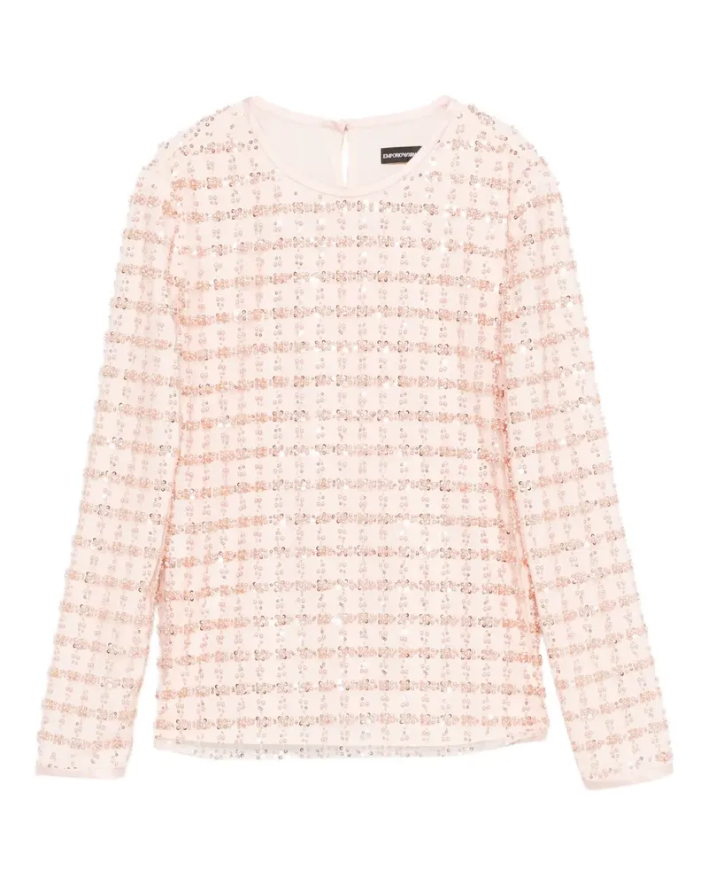 Emporio Armani embellished top - Rosa Rosa