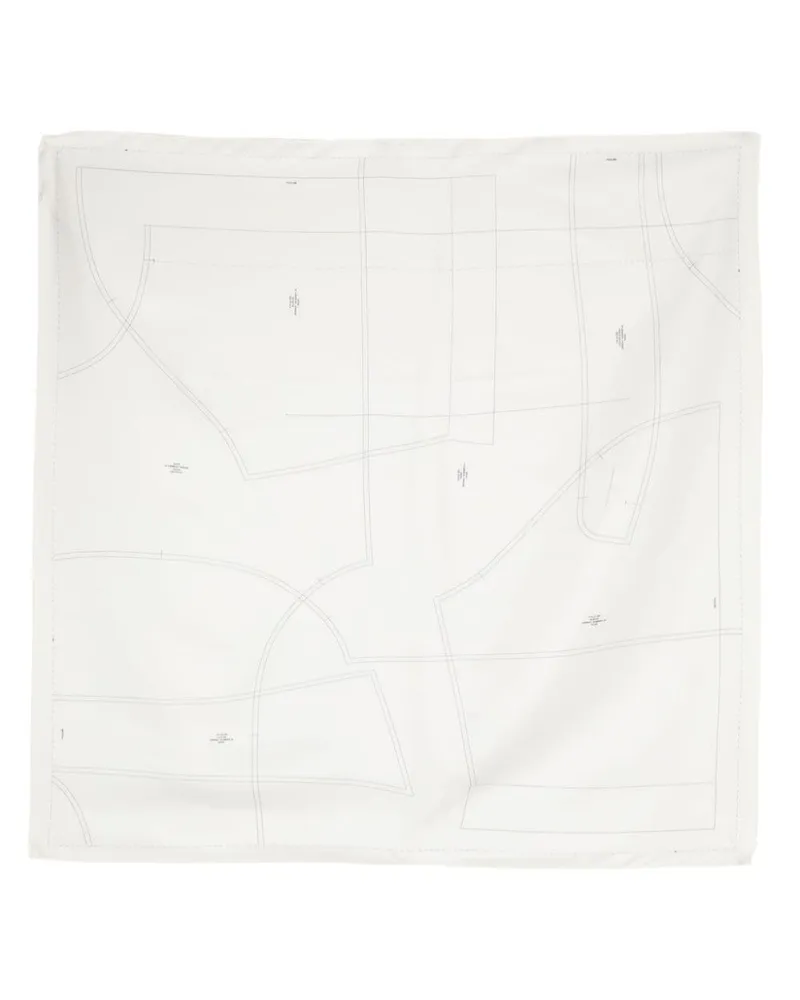 Róhe Seidenschal mit geometrischem Print - Nude Nude