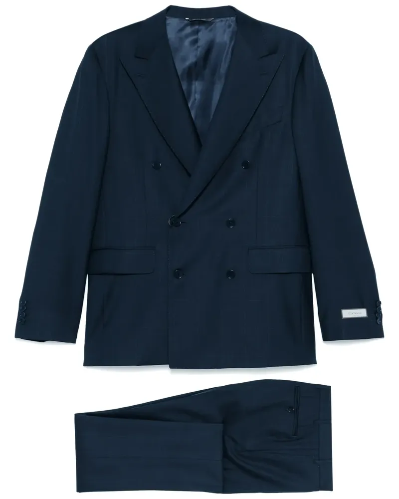 Canali Doppelreihiger Anzug - Blau Blau