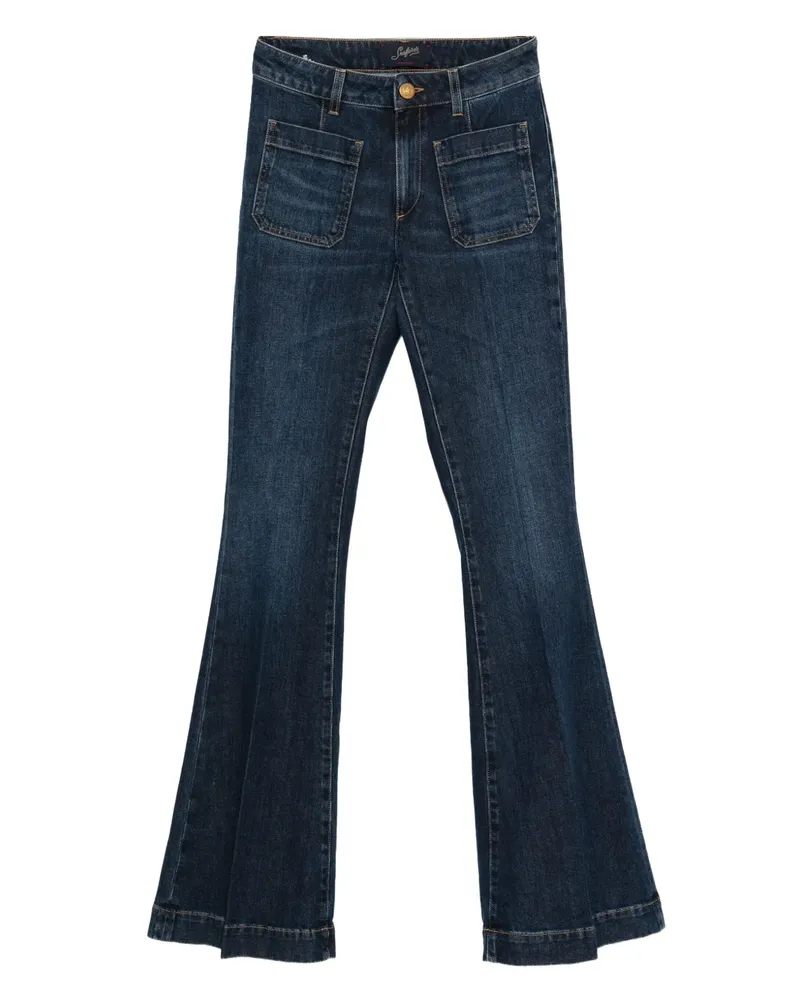 Seafarer Capucine Bootcut-Jeans mit Klappentasche - Blau Blau