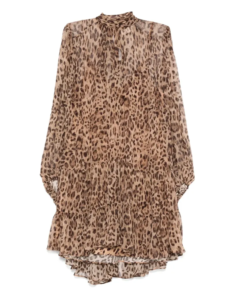 RIXO Gestuftes Anaya Minikleid - Braun Braun