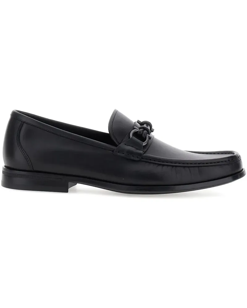 Ferragamo Loafer mit Gancini-Detail - Schwarz Schwarz
