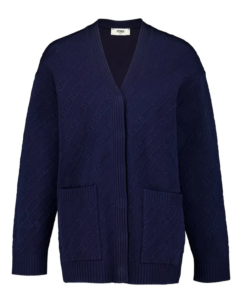 Fendi O Lock Chain Cardigan - Blau Blau