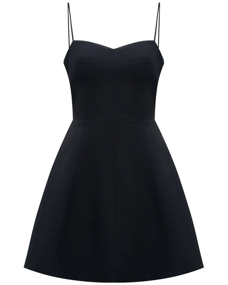 12 STOREEZ Minikleid mit Spaghettiträgern - Schwarz Schwarz