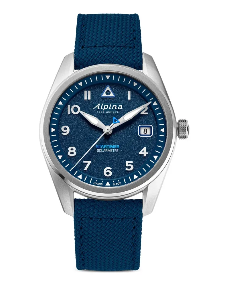 Alpina Watches Startimer Pilot Solarmetre Armbanduhr 38mm - Blau Blau