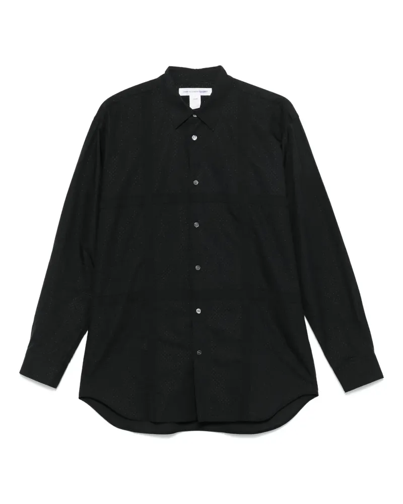 Comme des Garçons Hemd mit Lochmuster - Schwarz Schwarz