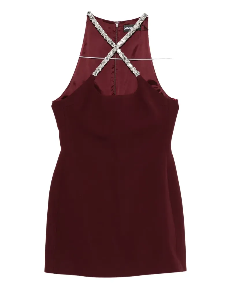 David Koma crystal-embellished halterneck dress - Rot Rot