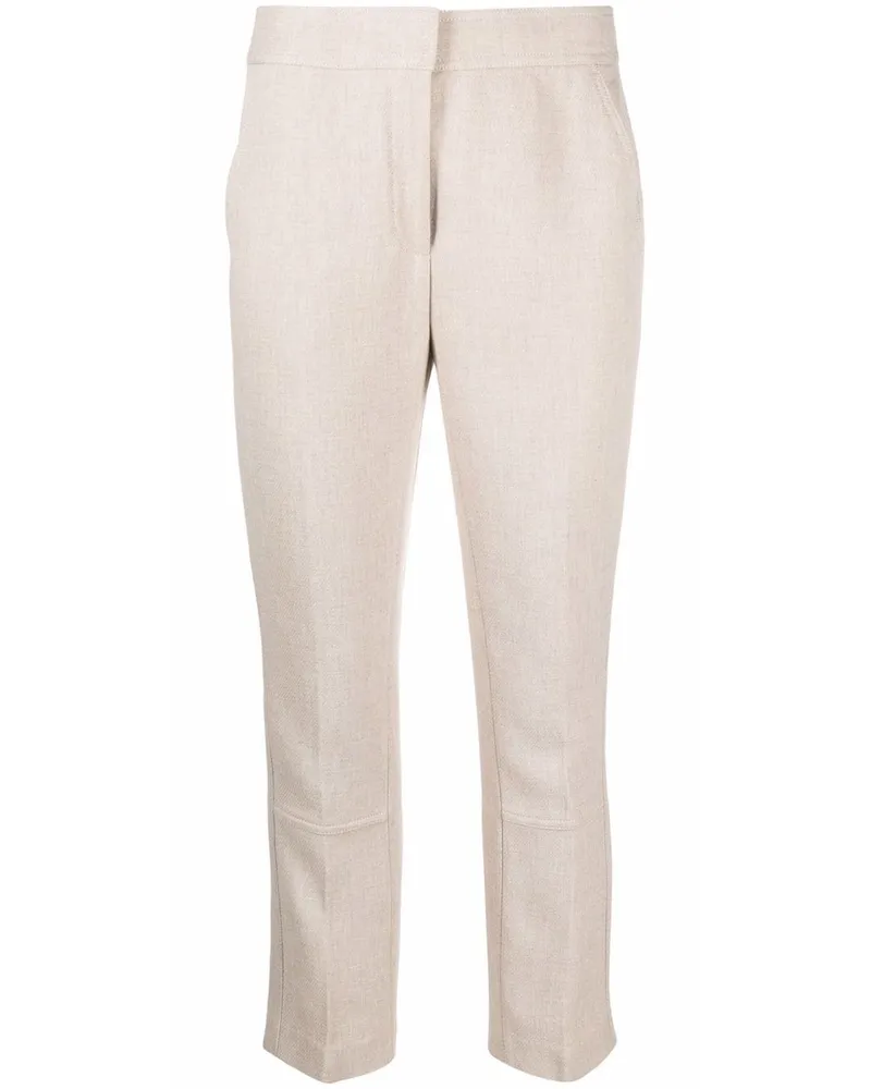 Tory Burch Hose mit geknöpftem Saum - Nude Nude