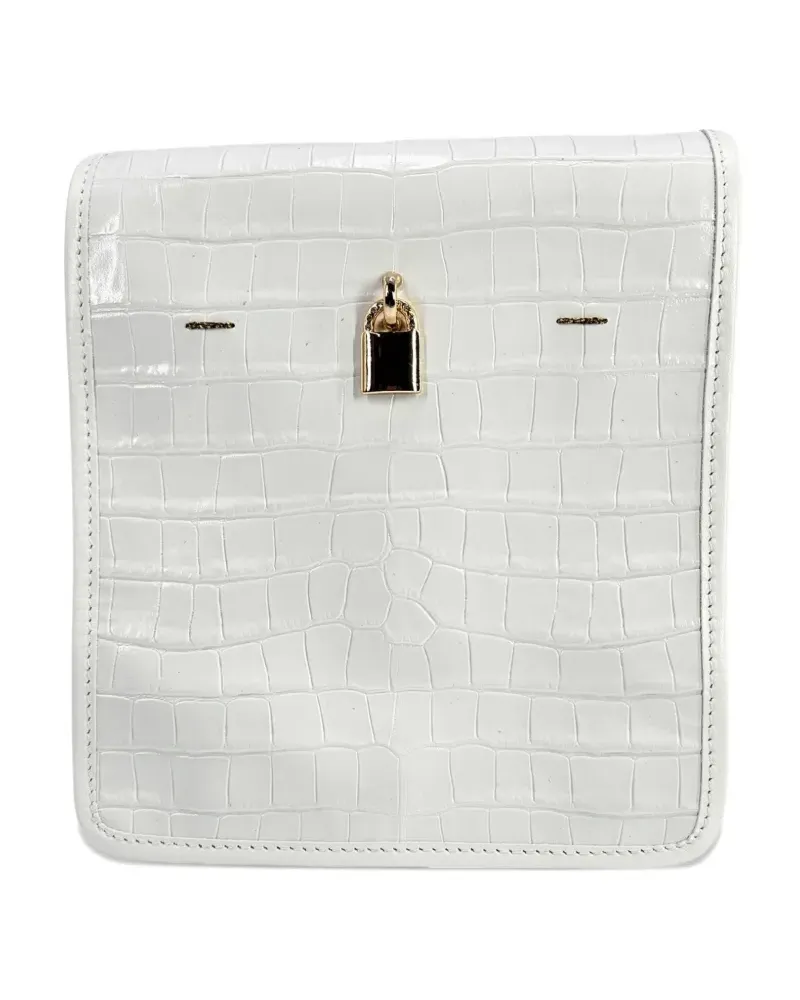 MADISON.MAISON Moc Croc crossbody bag - Weiß Weiß