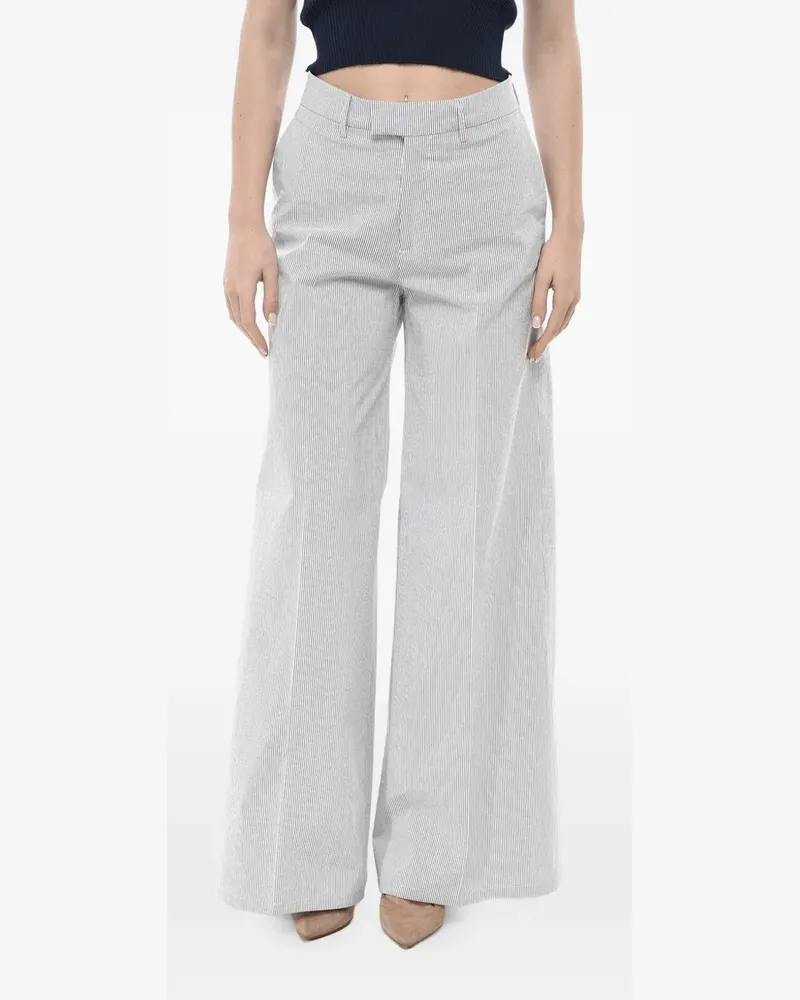 Berwich Nina striped wide-leg trousers - Blau Blau