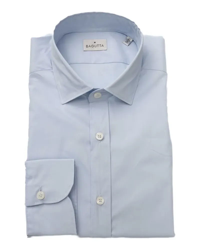 Bagutta Hemd mit schmalem Schnitt - Blau Blau
