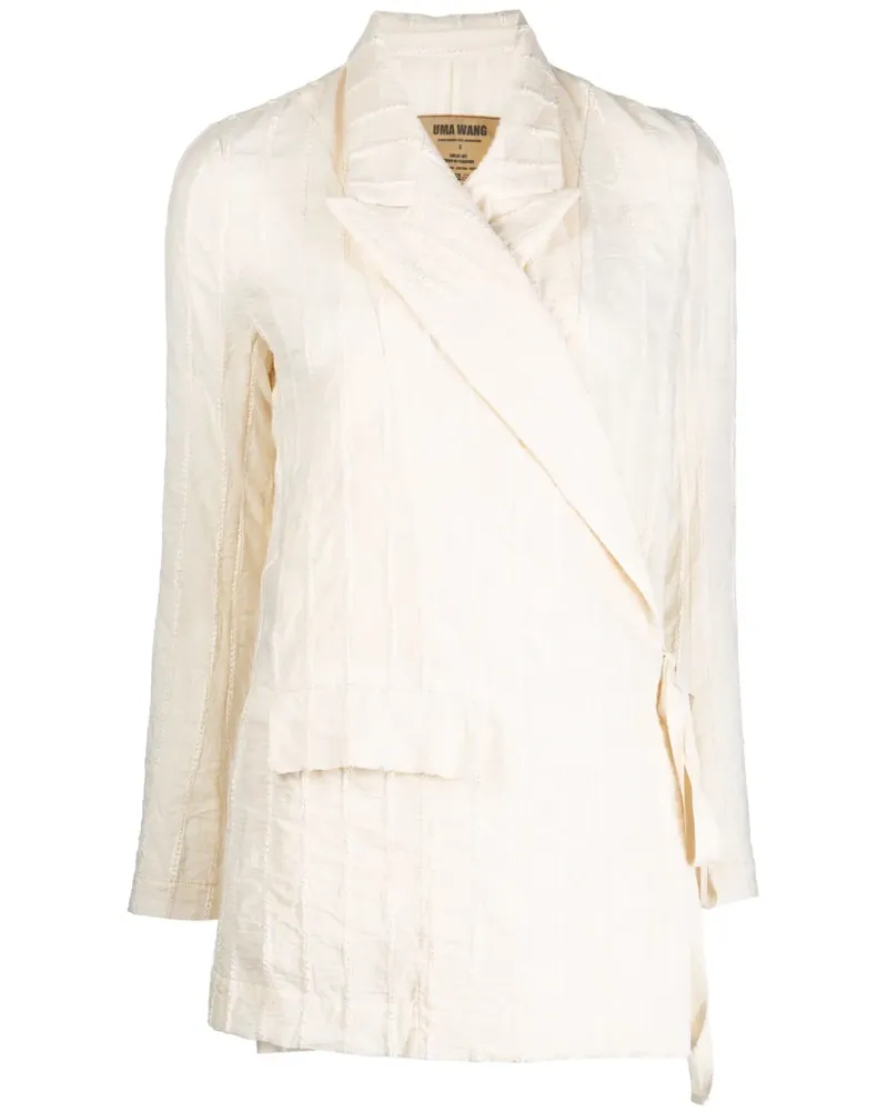 Uma Wang Blazer in Wickeloptik - Nude Nude