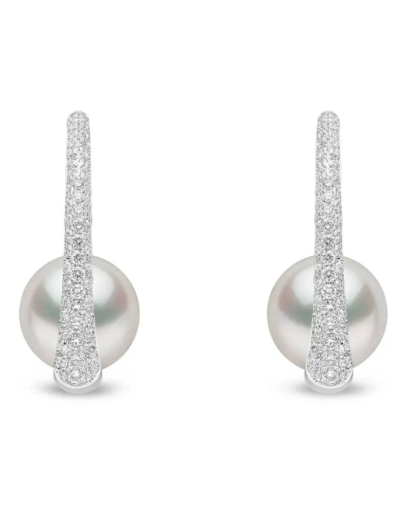 YOKO London Hängeohrringe mit Perlen und Diamanten - Silber Silber