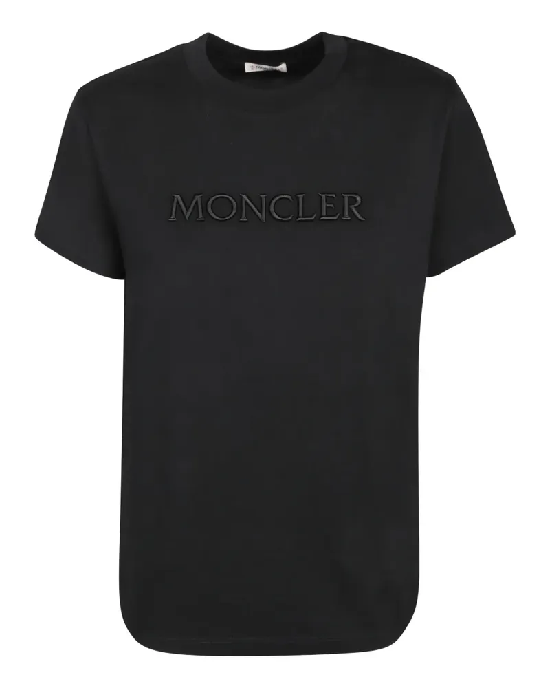 Moncler T-Shirt mit Logo - Schwarz Schwarz