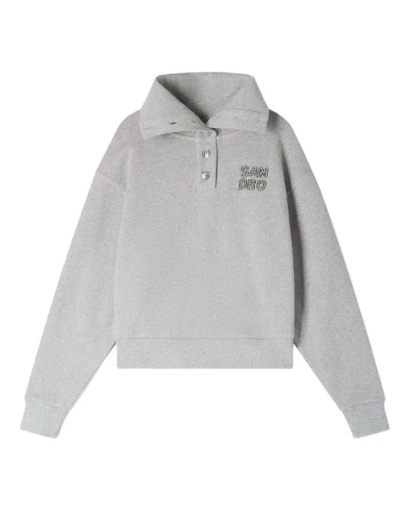 Sandro logo-plaque sweatshirt - Grau Grau