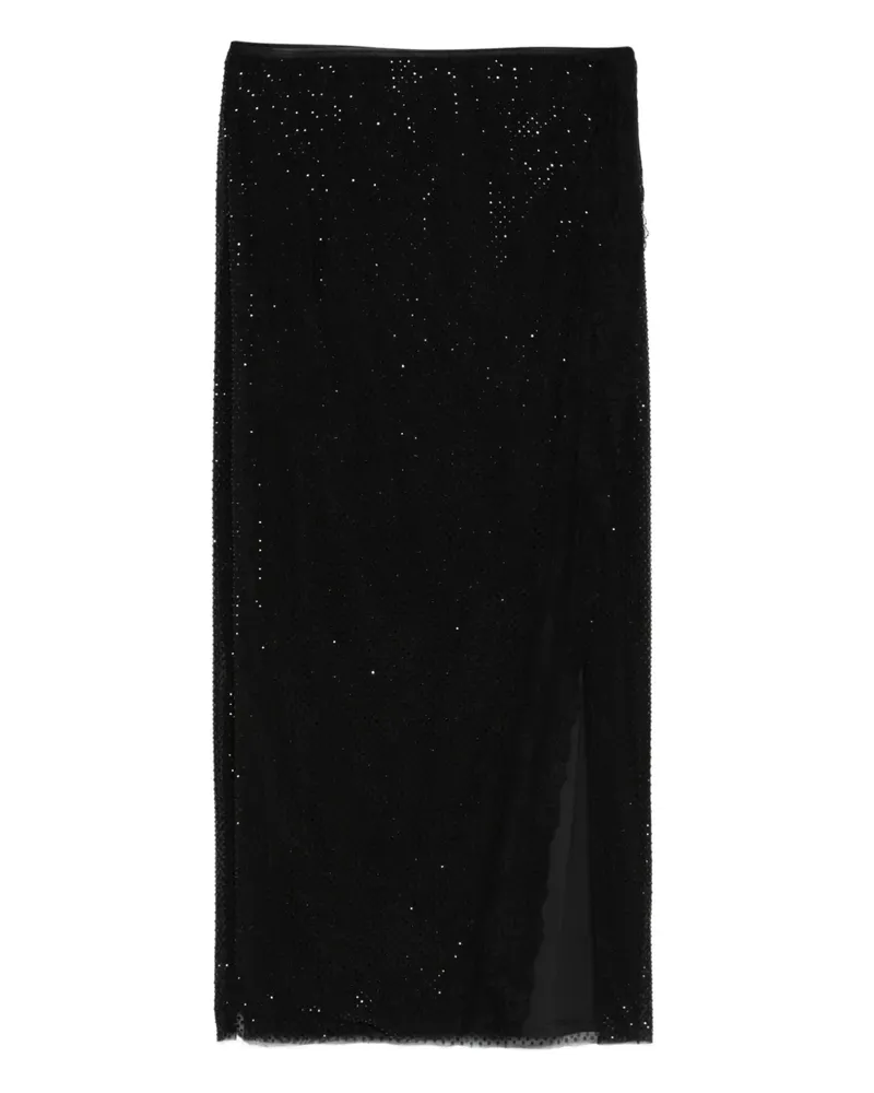 Self-Portrait crystal-embellished skirt - Schwarz Schwarz