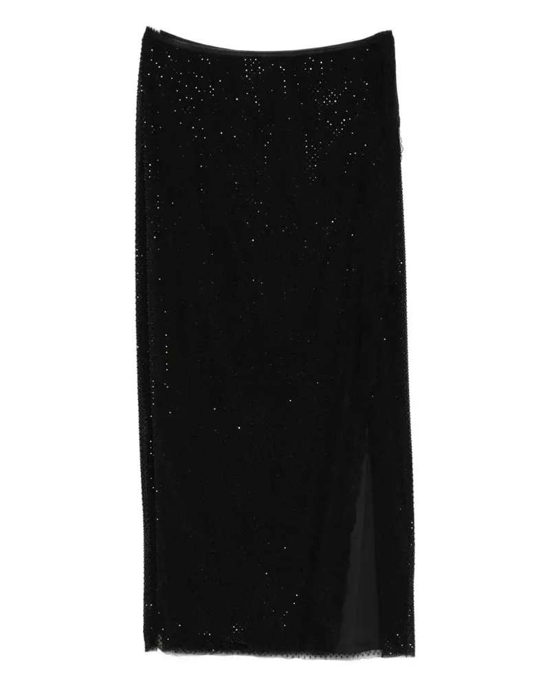 Self-Portrait crystal-embellished skirt - Schwarz Schwarz