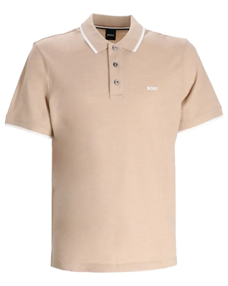 HUGO BOSS Poloshirt mit Logo-Print - Nude Nude