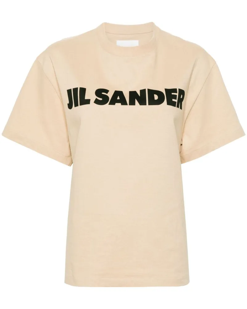 Jil Sander T-Shirt mit Logo-Print - Nude Nude