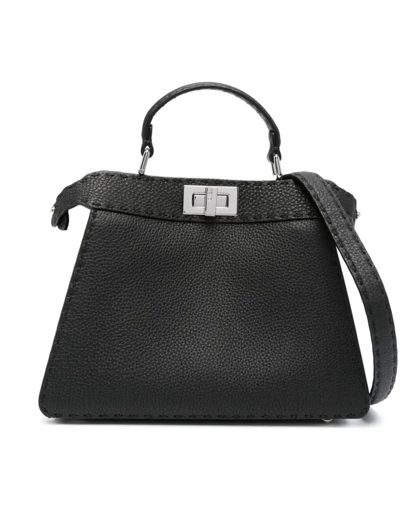 Fendi Mini Peekaboo Handtasche - Schwarz Schwarz